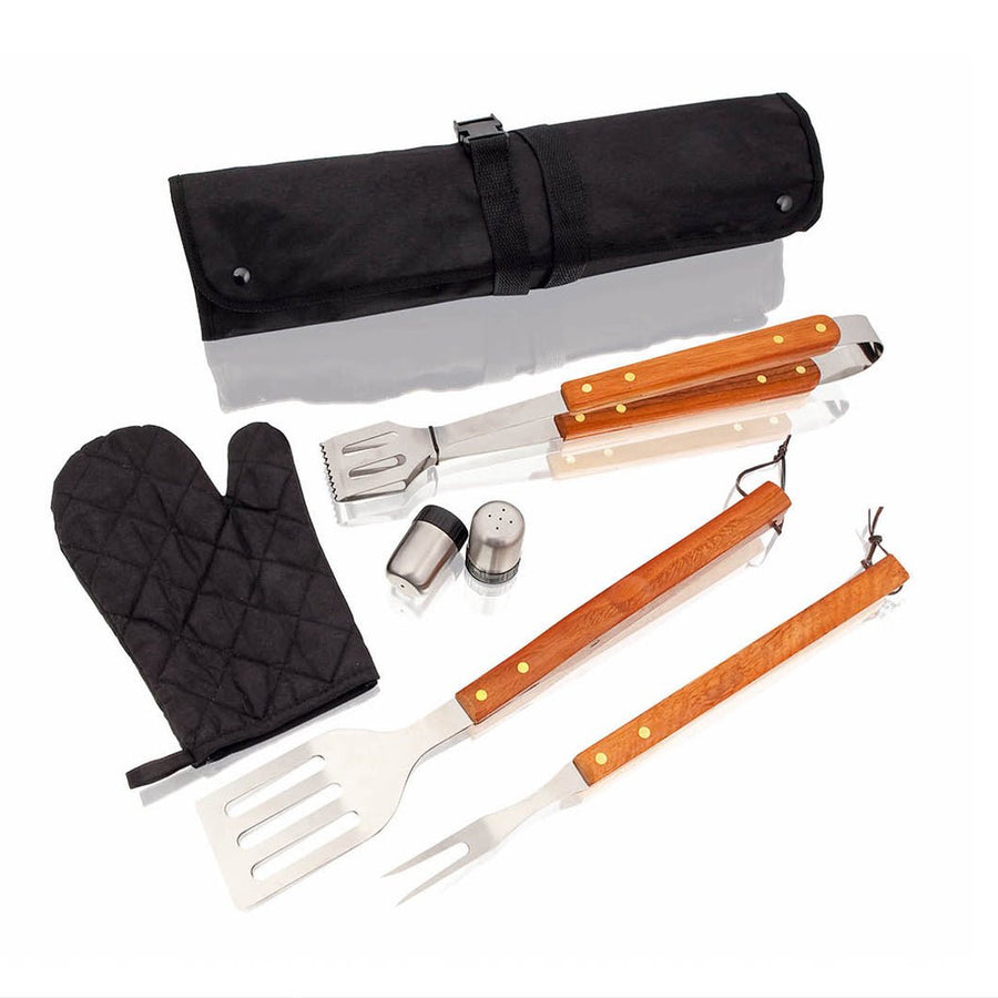 BBQ Kit Grembiule con accessori professionali in accaio [Idea Regalo]